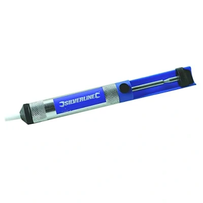 Abbildung von Silverline Werkzeugset Entlötpumpe aus Metall 185 mm
