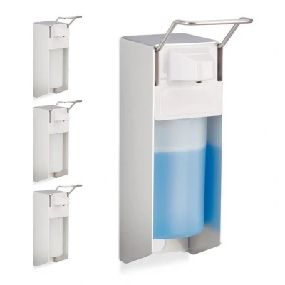 Abbildung von relaxdays Desinfektionsmittelspender 4 x Eurospender Seifenspender 500 ml