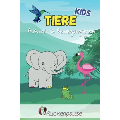 Abbildung von Ausmal und Bewegungsbuch für Kinder: Tiere Kids