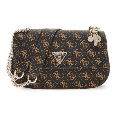 Abbildung von Guess ECO Erica FLAP Handtasche, Damen, Größe: One Size, Brown
