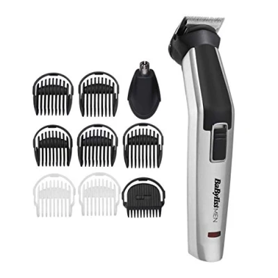 Abbildung von BaByliss Herren 10 in 1 Titan Pflege Set für Gesicht und Körper mit Nasentrimmerkopf