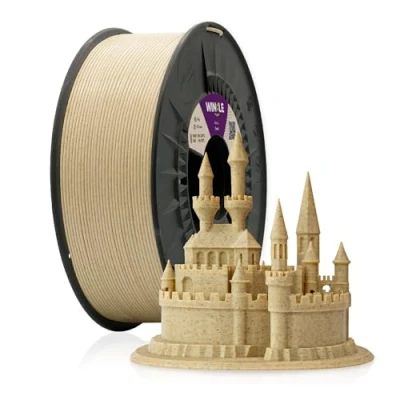 Abbildung von Winkle PLA HD Textur Filament, 2,85 mm, Sand, 1 kg, 3D Druck, Rolle mit kg