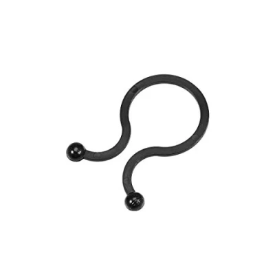 Abbildung von Twist Lock Kabel Kabelbinder Nylon U Form Platz speichern 22 mm Durchmesser Schwarz 100 Stück