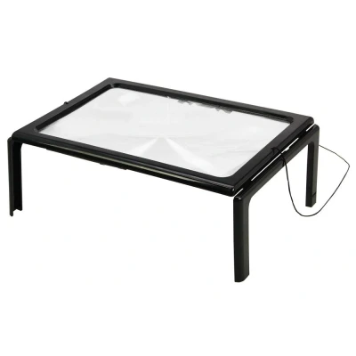 Abbildung von Safe, Leesloupe Großformat handfrei, eingebaute LED Beleuchtung Vergrößerung: 3x Abm: 280x220x30 mm. pro Stk.