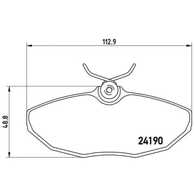 Abbildung von BREMBO P 36 015 Bremsbelagsatz exkl. Verschleißwarnkontakt ohne Zubehör JAGUAR: S Type