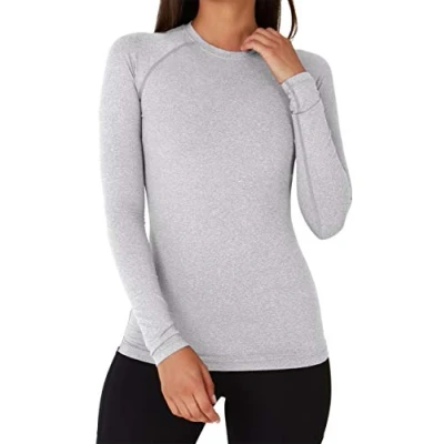 Abbildung von TCA Langarmshirt Damen Thermo Laufshirt Hellgrau, XS (1 tlg)