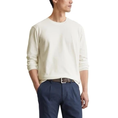 Abbildung von Marc O&#039;Polo LONG Sleeve Designed FOR Circularity Langarmshirt, Herren, Größe: Medium, Egg white