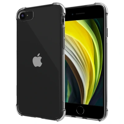 Abbildung von iMoshion Backcover Hülle kompatibel mit iPhone SE (2020), 8, 7 Shockproof Case Handyhülle Silikon Schutzhülle in Transparent [Verstärkte Ecken, Stoßfest, Dünn]