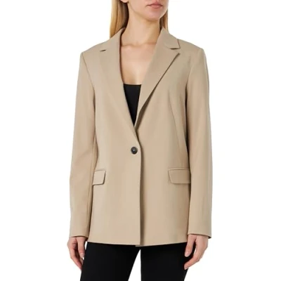 Abbildung von comma MÉLANGÉE Blazer, Damen, Größe: 38, Helles beige