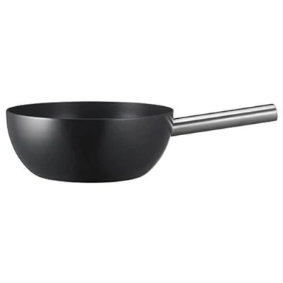 Abbildung von Spring Fondue Topf Caquelon aus Aluminium Guss schwarz emailliert Edelstahl Griff antihaftbeschichtet Fonduetopf induktionsgeeignet für alle Arten