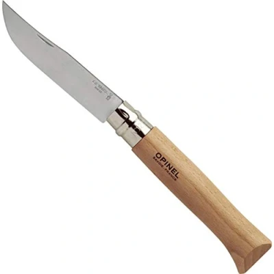 Abbildung von Opinel Taschenmesser Bucheholz Griff in Größe No 12 rostfreiem Stahl, (1 St)