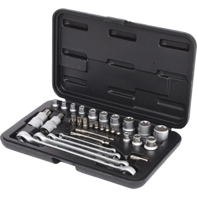 Abbildung von KS TOOLS 911.4302 Steckschlüsseleinsatz Set Torx Chrom Vanadium Stahl 1/2, 1/4, 3/8 ohne Ratschenfunktion Vierkant