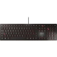 Abbildung von CHERRY KC 6000 SLIM, Ultraflache Design Tastatur, Französisches Layout (AZERTY), Kabelgebunden (USB A Anschluss), Leise Tasten, Langlebige Beschriftung, Schwarz