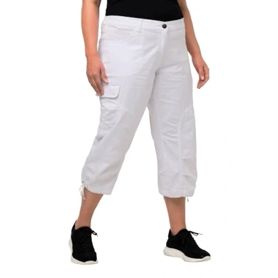Abbildung von Ulla Popken Cargohose, Damen, Größe: 44, Sneeuwwit