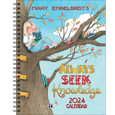 Abbildung von Mary Engelbreit&#039;s 12 Month 2024 Monthly/Weekly Planner Calendar: Always Seek Knowledge