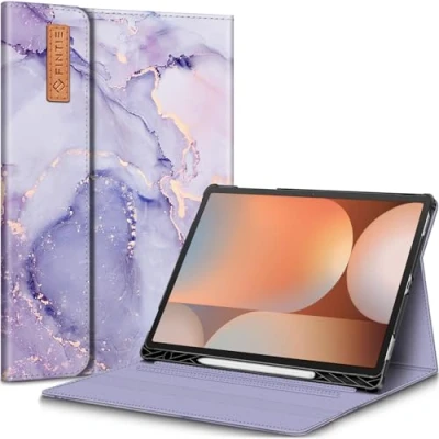 Abbildung von Fintie Schutzhülle für Samsung Galaxy Tab S10 Plus 2024 / S9 FE 5G 12,4 Zoll 2023 mit eingebautem S Stifthalter, Multi Winkel, Portfolio, Business Cover Tasche, automatischer