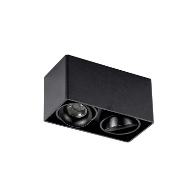 Abbildung von Arcchio Downlight Kubika, 19 cm, schwarz, 2 flg., Aluminium