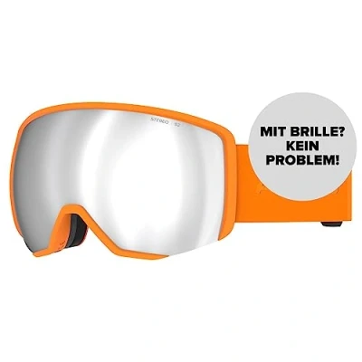 Abbildung von ATOMIC REVENT L STEREO Skibrille Orange Skibrillen mit Blendschutz Hochwertig verspiegelte Snowboardbrille Brille Live Fit Rahmen Doppelscheibe