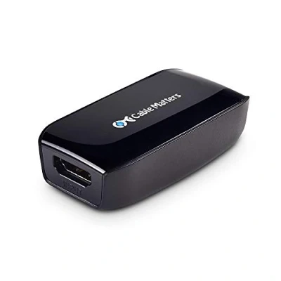 Abbildung von Cable Matters aktives HDMI Repeater für Oculus Rift VR Brille (HDMI Verstärker, Kupplung aktiv, Buchse auf Buchse) mit HDR, 4K 60Hz bis zu 18m, 1080p 41m Blu ray, HDTV, HTC Vive