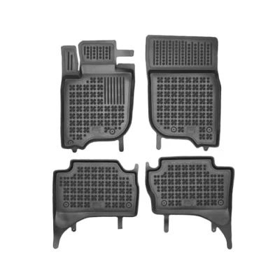 Abbildung von AZUGA Gummi Fußmatten passend für Mitsubishi L200 Doppelkabine ab 9/2015/Fiat Fullback 2016 AZ10300499 Automatten 3D Gummimatten