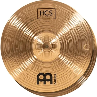 Abbildung von Meinl Cymbals HCS Bronze Hihat 13 Zoll (Video) Schlagzeug Becken Paar (33,02cm) B8 Bronze, Traditionelles Finish (HCSB13H)