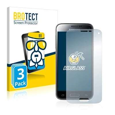 Abbildung von BROTECT Schutzglas für Samsung Galaxy S5 Mini SM G800F (3 Stück) Schutzfolie Panzer Folie Glas [Extrem Kratzfest 9H, Anti Fingerprint,