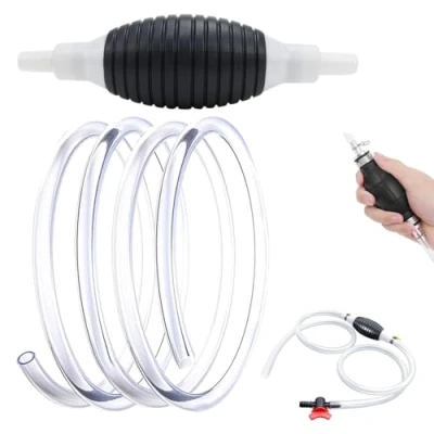Abbildung von Handpumpe Umfüllpumpe Benzinpumpe 1M Verdicken Absaugpumpe Kraftstoffpumpe Benzin Auto für Kraftstoffe Notpumpe Diesel Wasser Benzinschlauch Öl