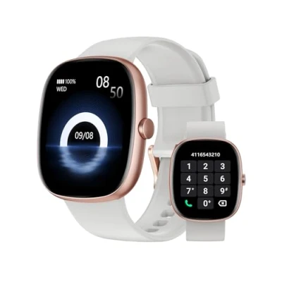 Abbildung von HUAKUA Smartwatch Damen Herren mit Telefonfunktion,1,85&quot; 100+Sportmodi Fitnessuhr Pulsuhr Schlafmonitor SpO2 Schrittzähler Fitness Tracker IP68 Wasserdicht für Anforid iOS Handy