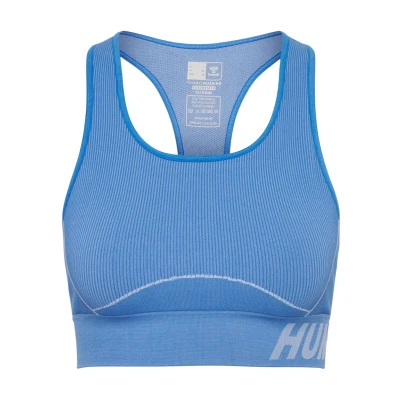 Abbildung von Hummel TE Christel Seamless Sportbh mit mittlerer Stützkraft, Damen, Größe: XS, Riviera blue bell melange
