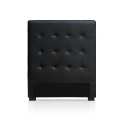 Abbildung von Luxor Kopfteil Bett 90cm mit Kunstlederbezug Schwarz Menzzo