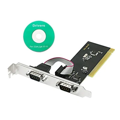 Abbildung von CERRXIAN PCI auf 2 serielle Port Erweiterungskarte DB9 Anschlüsse Ports COM 9 polig Serie RS232 Kartenadapter