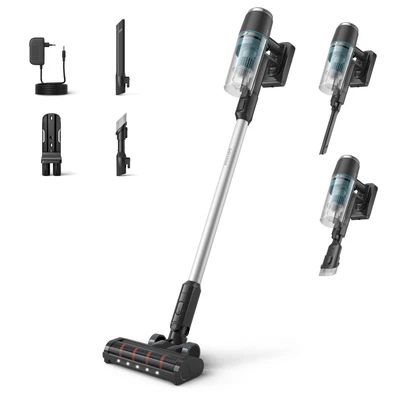 Abbildung von Philips Akku Hand und Stielstaubsauger XC3031/01 3000 Series “Staubentdecker, 50,4 W, beutellos, mit bis zu 60 Minuten Laufzeit zwei Zubehörteilen