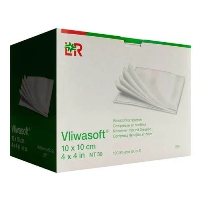 Abbildung von Vliwasoft Vlieskompressen Unsteril 10x10 100 St
