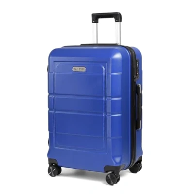 Abbildung von TANTOMI Hartschalen Handgepäck Koffer Groß Reisekoffer mit 4 Drehbaren Rollen (360), Trolley Aluminium Teleskopstange und TSA Zahlenschloss (XL 95L, Helles Dunkelgrün)