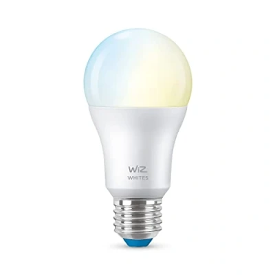 Abbildung von WiZ E27 smarte LED Lampe 60W Ersatz, 1er Pack, klassischer Stil mit Weißschattierungen, WLAN/Bluetooth, Sprach / App Steuerung, funktioniert Google Home, Alexa und HomeKit
