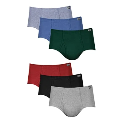 Abbildung von Hanes Herren Unterwäsche Slip Mid Rise Moisture Wicking 6er Pack, Verschiedene Feststoffe, 6 Stück, Medium