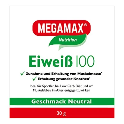 Abbildung von MEGAMAX Einzelportionen Eiweiss 100 NEUTRAL 30 g