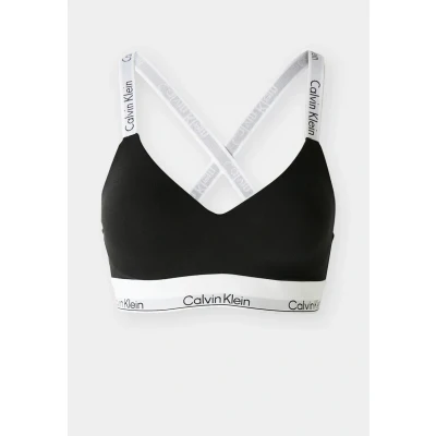 Abbildung von Calvin Klein Damen BH Bralette Lightly Lined Elastischer Bund, Schwarz (Black), S