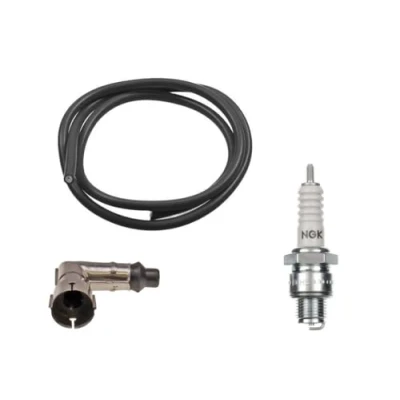 Abbildung von Zündkerze Kerzenstecker Kabel Set passend für Piaggio Vespa Ciao Bravo Si Boxer Citta