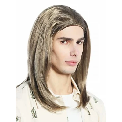Abbildung von WIG ME UP CW 047 KII12 Perücke Damen Herren Karneval Fasching blond glatt lang halblang Gigolo Schönling