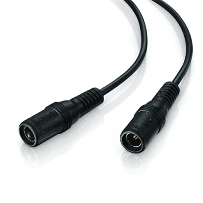Abbildung von conecto, Hohlstecker Verlängerung, Niedervolt Ladekabel, 5.5 x 2.5mm Buchse auf Buchse, 50cm, schwarz