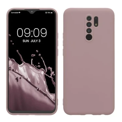 Abbildung von kwmobile Handyhülle kompatibel mit Xiaomi Redmi 9 Hülle Handy Case aus weichem Silikon in Nude Lilac