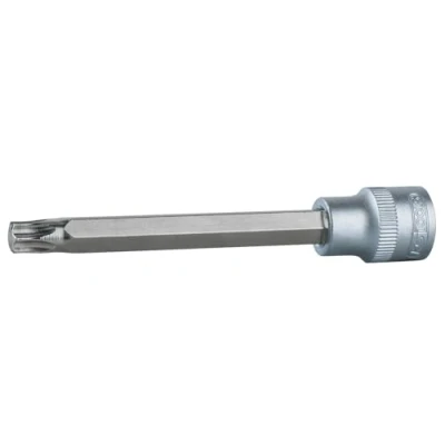 Abbildung von KS TOOLS 911.1555 E Steckschlüsseleinsatz DIN 3120, ISO 1174 T40 Chrom Vanadium Stahl Torx gerändelt
