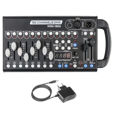 Abbildung von 192CH Dmx Controller, DMX512 Controller Bühnenlichtregler Konsole für DJs Bands Bars Pubs Clubs Familienfeier Hochzeit Etc