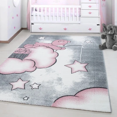 Abbildung von Ayyildiz Teppiche Kinderteppich &quot;Kids 580&quot;, rechteckig, Teddybär, Sterne Design, Kurzflor