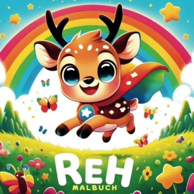 Abbildung von Reh Geschenk: Malbuch für Kinder, Spannende Fakten über Rehe und ihre Lebensräume mit liebevoll gestalteten Ausmalbildern Kinder ab 4 Jahren
