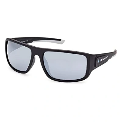 Abbildung von BMW M Motorsport BS0023 Herren Sonnenbrille, Leichte Unisex Navigator Gläser, Verspiegeltes Rauchglas, Mattschwarz