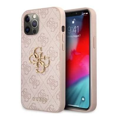 Abbildung von Guess Hülle für iPhone 12 Pro Max 6,7&quot; rosa GUHCP12L4GMGPI 4G Big Metal Logo
