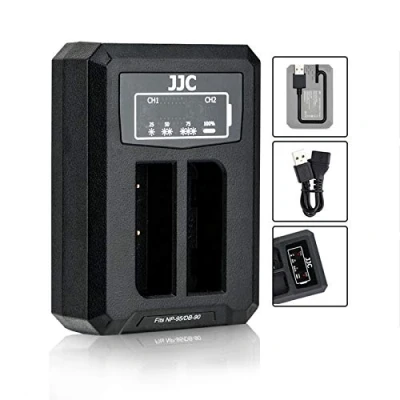 Abbildung von NP 95 USB Dual Battery Charger Adapter for Fujifilm FinePix X100T, X100S, X100, X30, X S1 Digital Camera Chargers Fuji Ricoh DB 90