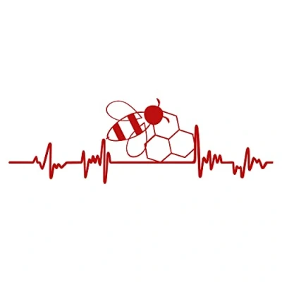 Abbildung von Aufkleber Herzschlag Tiere Breite 27cm Lifeline Heartbeat Deko Sticker Selbstklebend für Auto Kühlschrank Laptop Autoaufkleber K150 (Karminrot, 03 Biene)